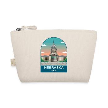 Nebraska USA Vintage Travel Poster Art - Organic Pouch - nature - Front