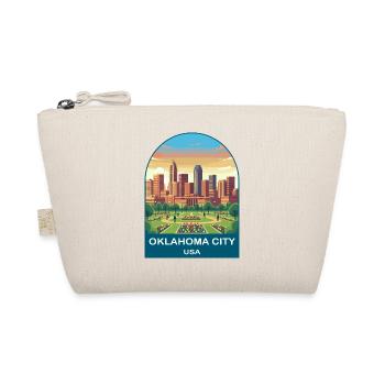 Oklahoma City USA Vintage Travel Poster - Organic Pouch - nature - Front
