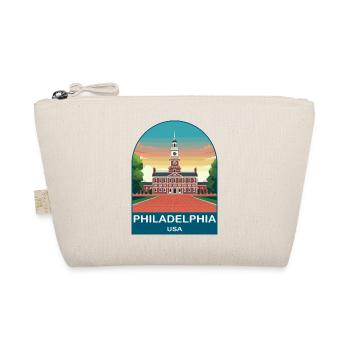 Philadelphia USA Vintage Travel Poster - Organic Pouch - nature - Front