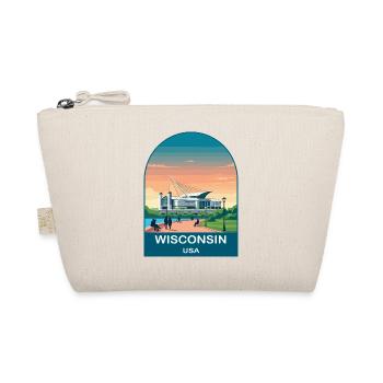 Wisconsin USA Vintage Travel Poster Art - Organic Pouch - nature - Front