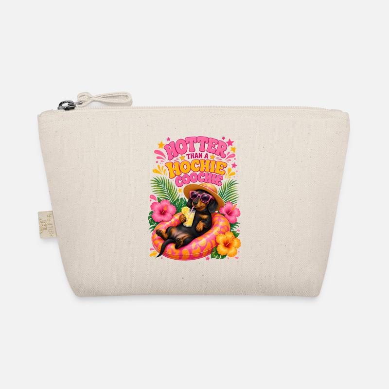 Tropical Dachshund Beach Vibes Organic Pouch