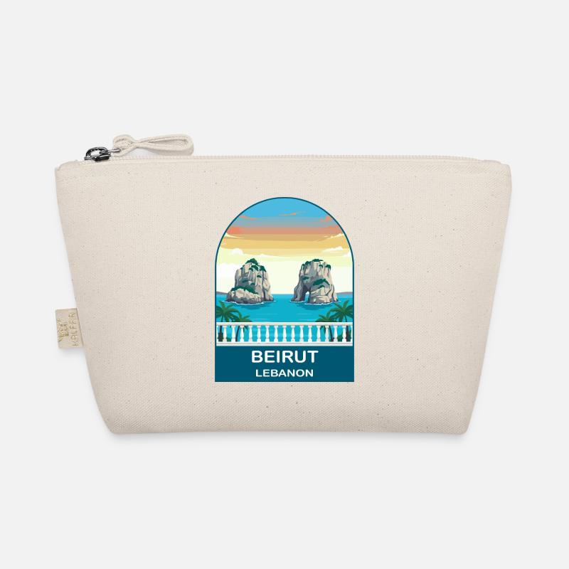 Affiche de voyage vintage de Beyrouth, Liban, Pigeon Rocks Trousse biologique