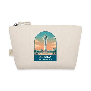Affiche de voyage vintage Bayterek d’Astana Kazakhstan - Trousse biologique - nature - Devant