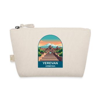 Jerewan Armenien Berg Ararat Vintage Reisekunst - Bio-Täschchen - Natur - Vorne