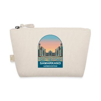 Samarkand Usbekistan Vintage-Seidenstraße-Poster - Bio-Täschchen - Natur - Vorne