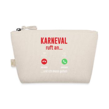 Karneval Ruft An Und Ich Muss Gehen Handy Anruf - Bio-Täschchen - Natur - Vorne