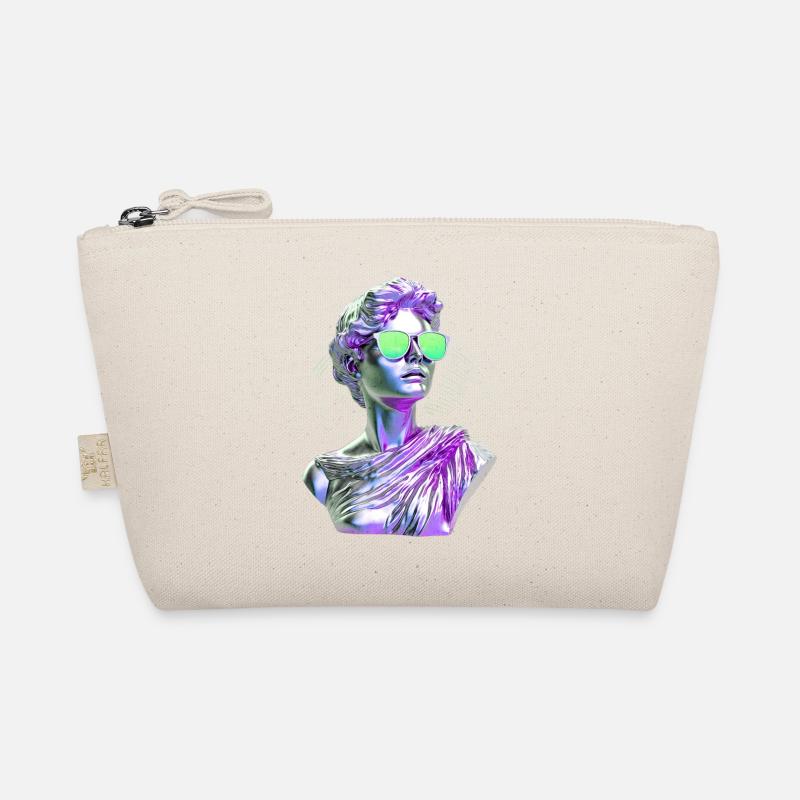 Vaporwave Statue Neonbrille Bio-Täschchen