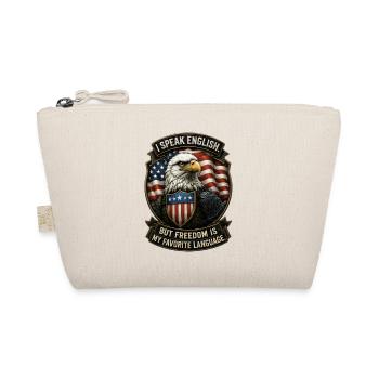 I Speak English. Freedom Is My Favorite Language. - Organic Pouch - nature - Front