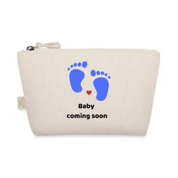 Baby coming soon | blue - Bio-Täschchen - Natur - Vorne