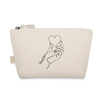 Spread Love Dessin minimaliste en lignes de cœur - Trousse biologique - nature - Devant