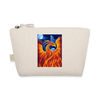 Flaming Phoenix in the Night - Organic Pouch - nature - Front