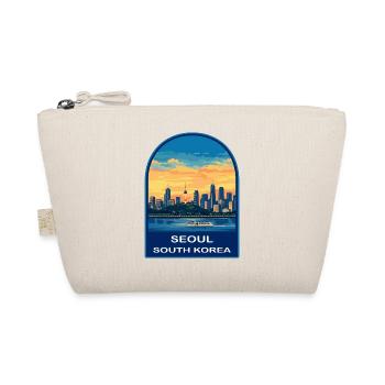 Écusson Séoul South Corée Retro Skyline Sunset - Trousse biologique - nature - Devant