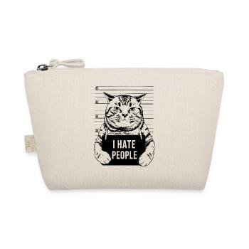 Gift for Cats Lover I hate people - Organic Pouch - nature - Front