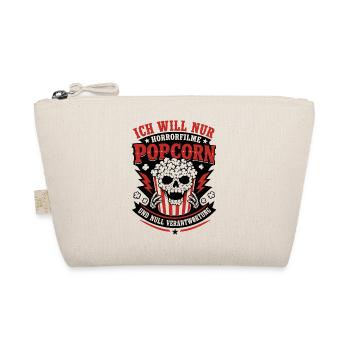 Ich Will Nur Popcorn Horror Design - Bio-Täschchen - Natur - Vorne