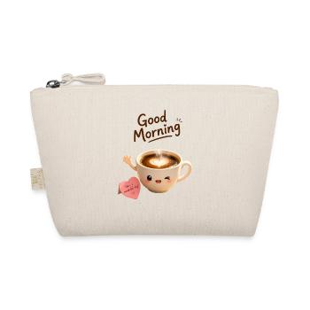 Morgenkaffee mit einem Lächeln - Bio-Täschchen - Natur - Vorne