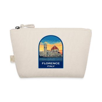 Badge rétro de voyage Sunset de la cathédrale de Florence, Italie - Trousse biologique - nature - Devant