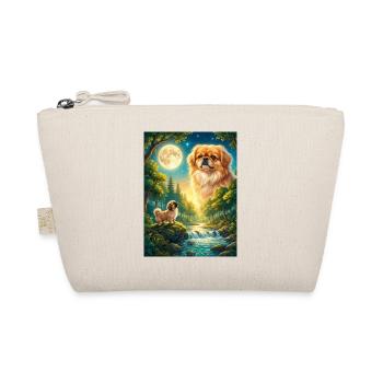 Howling to the Moon Meme Hund Pekingese - Bio-Täschchen - Natur - Vorne