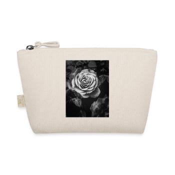 Black and white rose close-up - Organic Pouch - nature - Front