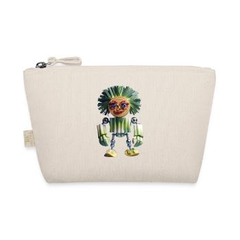 Funny Leek Man Character - Organic Pouch - nature - Front