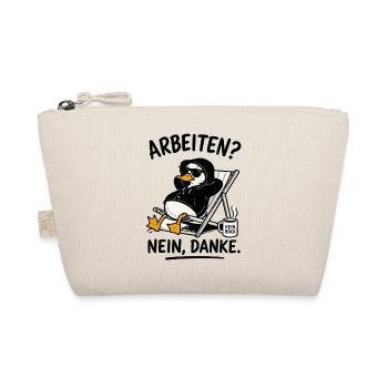 Ente im Hoodie: Kein Bock - Bio-Täschchen - Natur - Vorne