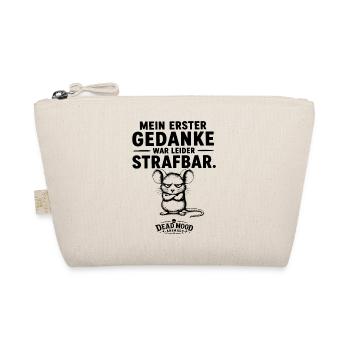 Lustiges Geschenk für Kollegen Schwarzer Humor - Bio-Täschchen - Natur - Vorne