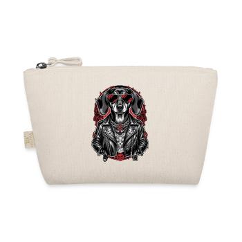 Rock Dackel Tattoo Style – Bold Streetwear - Bio-Täschchen - Natur - Vorne
