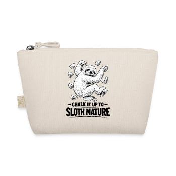 Faultier beim Bouldern – Chalk It Up Design - Bio-Täschchen - Natur - Vorne