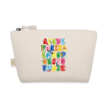 Colorful Watercolor Alphabet for Back to School - Organic Pouch - nature - Front