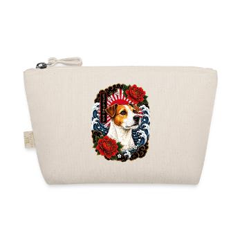 Jack Russell Terrier im Japan Tattoo Stil - Bio-Täschchen - Natur - Vorne