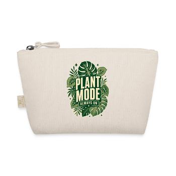 Plant Mode Always On – Monstera Design - Bio-Täschchen - Natur - Vorne