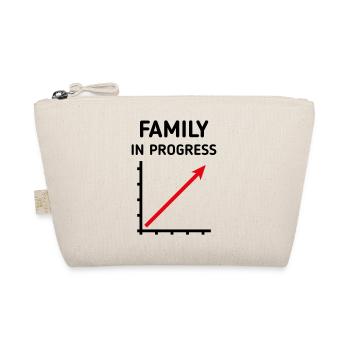 Family In Progress (Schwanger / Eltern / 2C) - Bio-Täschchen - Natur - Vorne