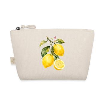 Zitronen Aquarell Motiv - Bio-Täschchen - Natur - Vorne