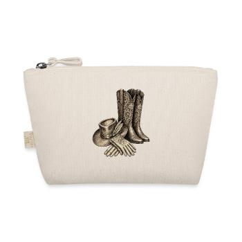Verzierte Westernstiefel - Bio-Täschchen - Natur - Vorne