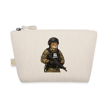 Ukraine Cat with NAFO patch - Organic Pouch - nature - Front