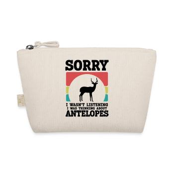 Antelope Humor Saying Vintage Safari - Organic Pouch - nature - Front