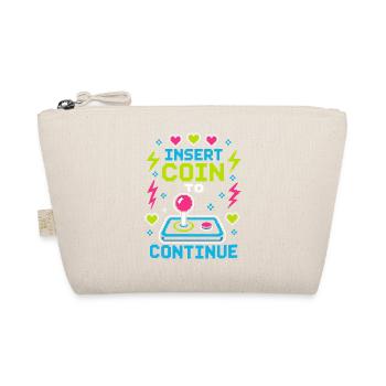 Insert Coin To Continue Retro Gaming - Organic Pouch - nature - Front