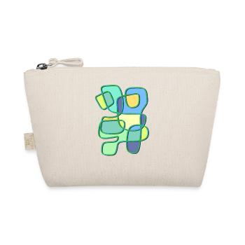 Patchwork Farbspiel Konturkunst - Bio-Täschchen - Natur - Vorne