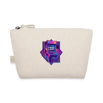 Retro Arcade Cabinet - F#CK SCHOOL Synthwave - Organic Pouch - nature - Front