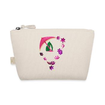 Glitter umbrella and flower ring - Organic Pouch - nature - Front
