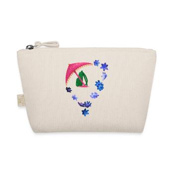 Glittering umbrella and flower ring - Organic Pouch - nature - Front