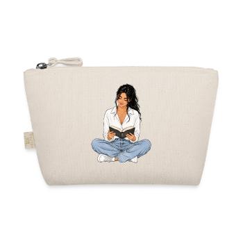Reading is my time-out – Bücherliebe Booklover - Organic Pouch - nature - Front