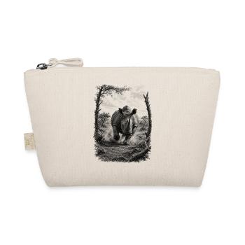 Le rhinocéros sauvage dans la nature dans le style du dessin artistique - Trousse biologique - nature - Devant