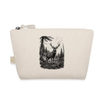 Majestic Deer in Nature in Drawing Style - Organic Pouch - nature - Front