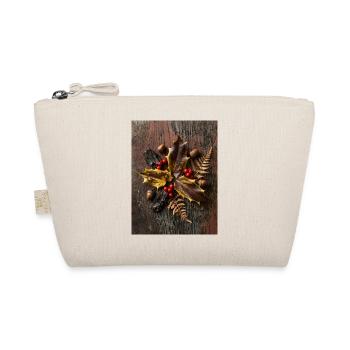 Autumn flat lay composition with holly leaves - Bio-Täschchen - Natur - Vorne