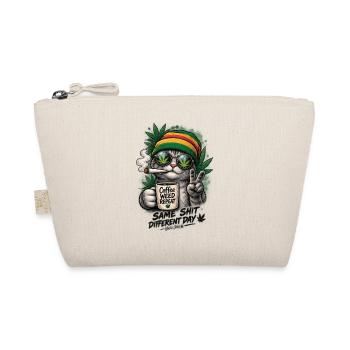 Rasta Katze, Kaffee, Gras, Wiederholung, Wiederholung - Bio-Täschchen - Natur - Vorne