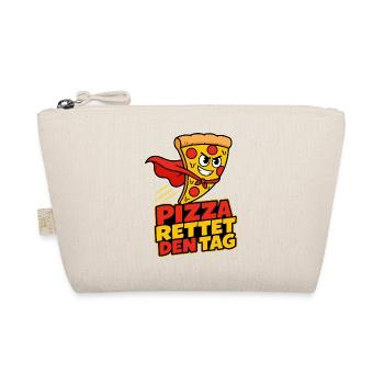 Pizza rettet den Tag – Held im Comic Look - Bio-Täschchen - Natur - Vorne