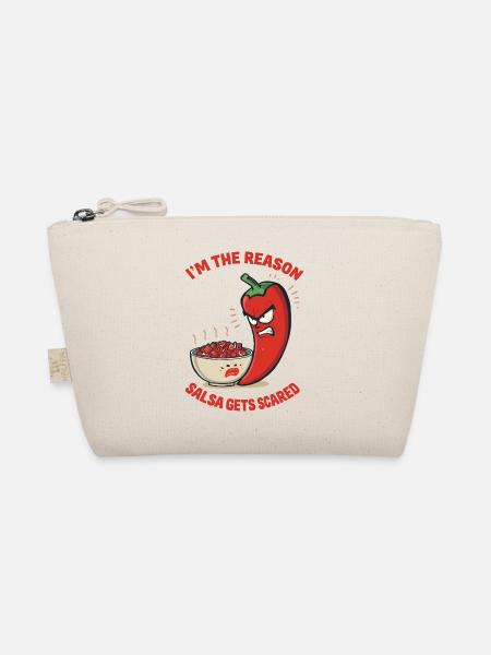 Salsa Gets Scared – Lustiges Chili Design - Bio-Täschchen - Natur