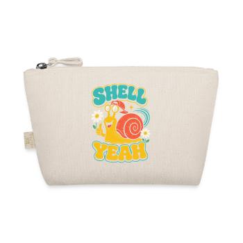 Shell Yeah – Coole Schnecke mit Cap - Bio-Täschchen - Natur - Vorne