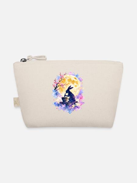 Mondhase Sakura Vollmond - Bio-Täschchen - Natur