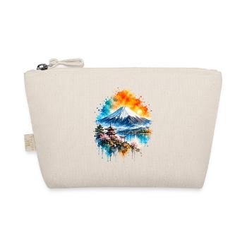 Mount Fuji Pagode See Aquarell - Bio-Täschchen - Natur - Vorne